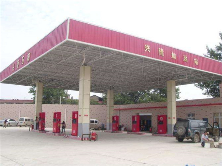湛江加油站钢结构网架案例9